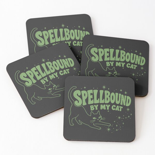 Item preview, Spellbound by My Cat Retro Witchy Cat Magic Design - Green designed and sold by picadillyprints.