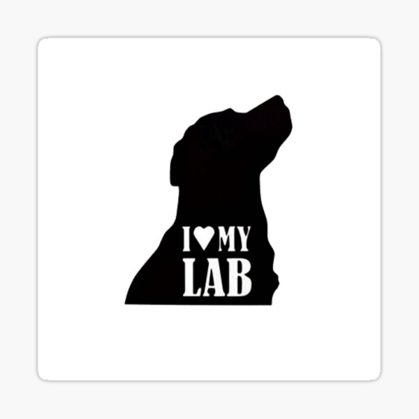 "I love my LAB" Sticker for Sale by joshuanaaa Redbubble