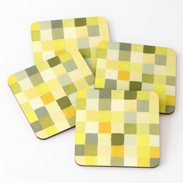 Item preview, Retro Modern Yellow Check Design | Mid Century Yellow Check Pattern designed and sold by sheseddit.