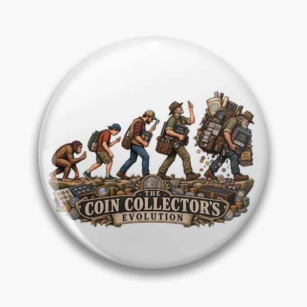 Item preview, The Coin Collector's Evolution Funny Numismatics Design designed and sold by Neurospicy Trolls.