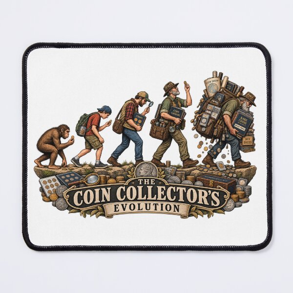 Item preview, The Coin Collector's Evolution Funny Numismatics Design designed and sold by Neurospicy Trolls.