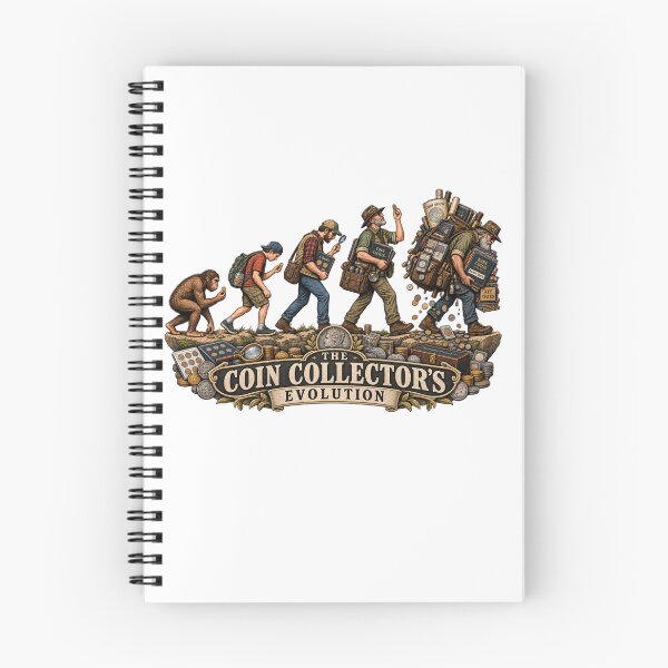 Item preview, The Coin Collector's Evolution Funny Numismatics Design designed and sold by Neurospicy Trolls.