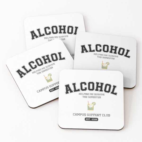 Item preview, Alcohol Getting Me Through This Semester | Funny College Drinking Student Design designed and sold by luckyhue.