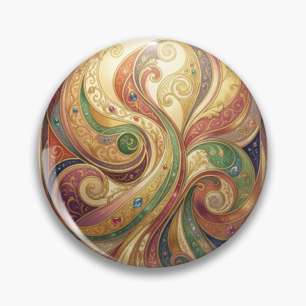 Item preview, Fractal Swirls and Jewels Art Nouveau  designed and sold by pinkal.