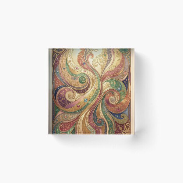Item preview, Fractal Swirls and Jewels Art Nouveau  designed and sold by pinkal.