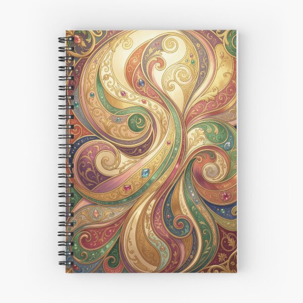 Item preview, Fractal Swirls and Jewels Art Nouveau  designed and sold by pinkal.