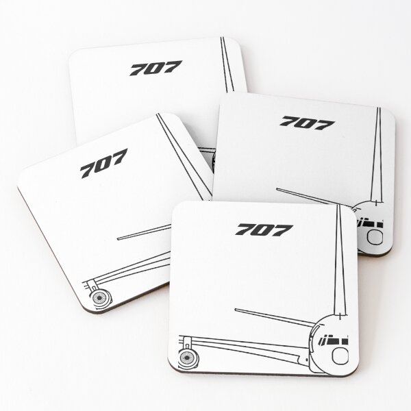 Item preview, 707 Jetliner Front View Typography Art (Black Edition) designed and sold by Magazine Combate.