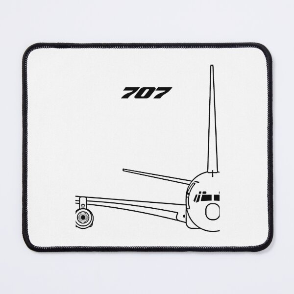 Item preview, 707 Jetliner Front View Typography Art (Black Edition) designed and sold by Magazine Combate.