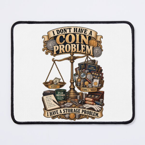 Item preview, I Don't Have A Coin Problem I Have A Storage Problem Funny Coin Collector designed and sold by Neurospicy Trolls.