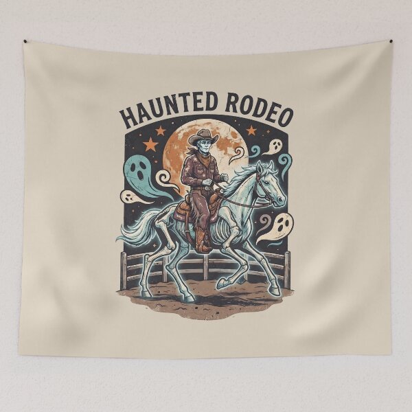 Item preview, Haunted Rodeo Ghost Cowboy Halloween Western designed and sold by MythicCotton.