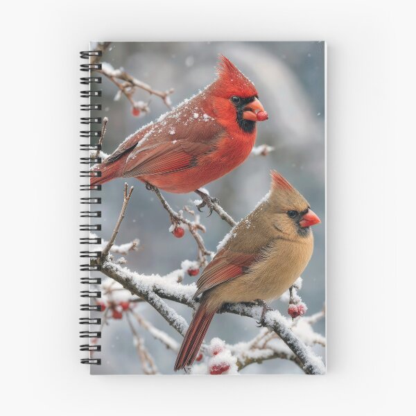 Item preview, Pair of Cardinals on a Snowy Branch designed and sold by Maria Dryfhout.