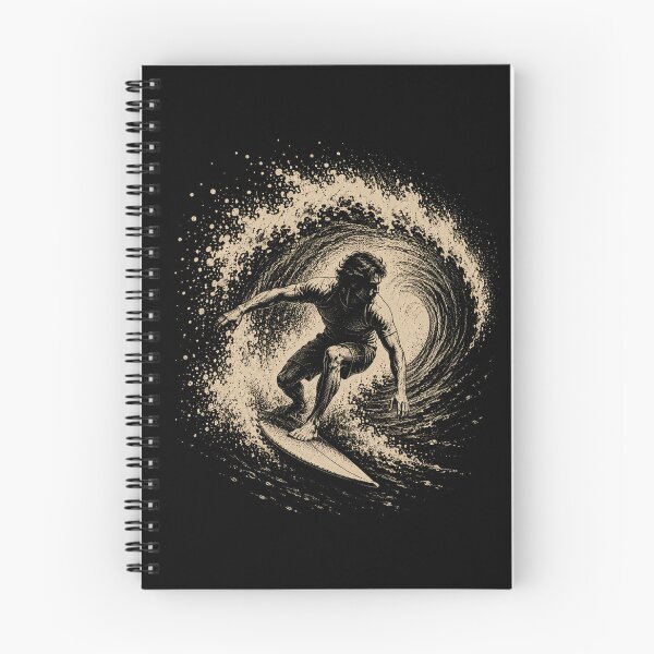 Item preview, Vintage Surfer Riding a Wave – Retro Ocean Surf Art designed and sold by SOUFIANE1991.