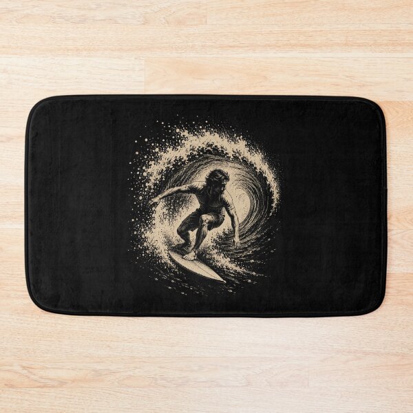 Item preview, Vintage Surfer Riding a Wave – Retro Ocean Surf Art designed and sold by SOUFIANE1991.