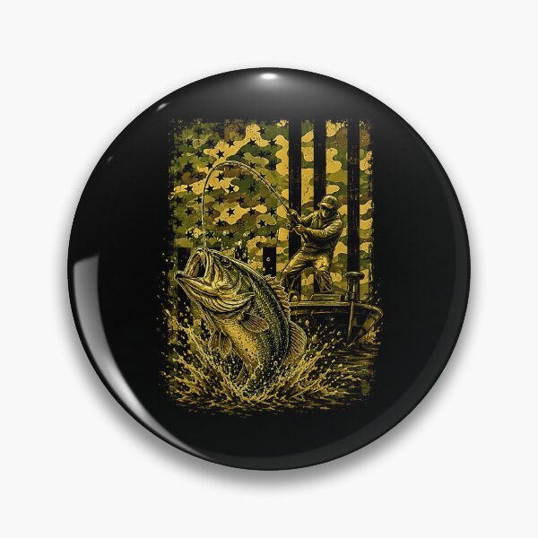 Item preview, American Fisherman Camouflage USA Flag Fish Fishing designed and sold by NinigFox.