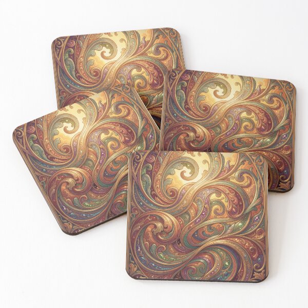 Item preview, Fractal Filigree Swirls Celestial Ornament designed and sold by pinkal.