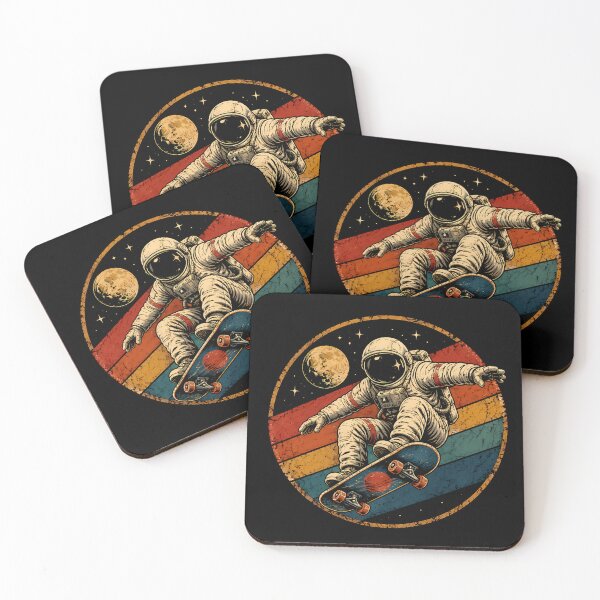 Item preview, Retro Space Astronaut Skateboard Cosmic Adventure designed and sold by Moizento.