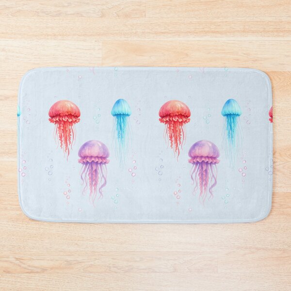Item preview, Kawaii Jellyfish Trio Watercolor Pattern designed and sold by DariaCraft.