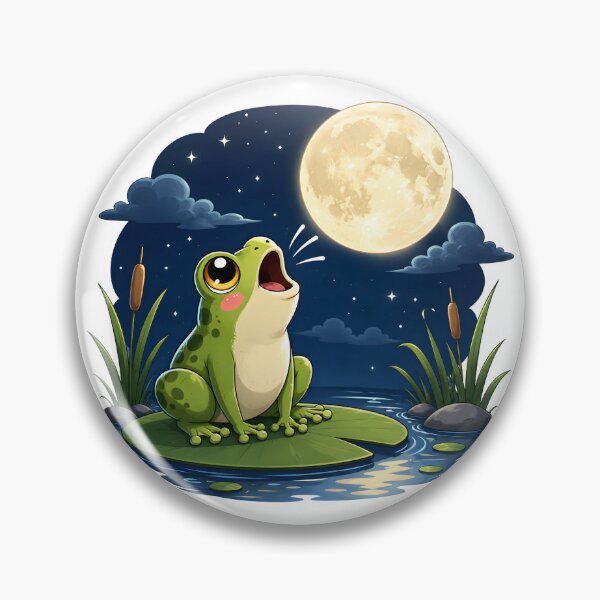 Item preview, Frog Howling At The Moon Funny Gifts For Frog Lovers designed and sold by EdithPrint.