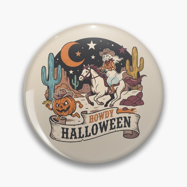Item preview, Howdy Halloween Western Ghost Cowgirl Pumpkin designed and sold by MythicCotton.