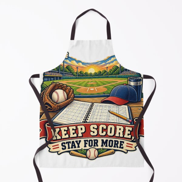 Item preview, Keep Score Stay For More Baseball Fan Art designed and sold by CheerfulNest.