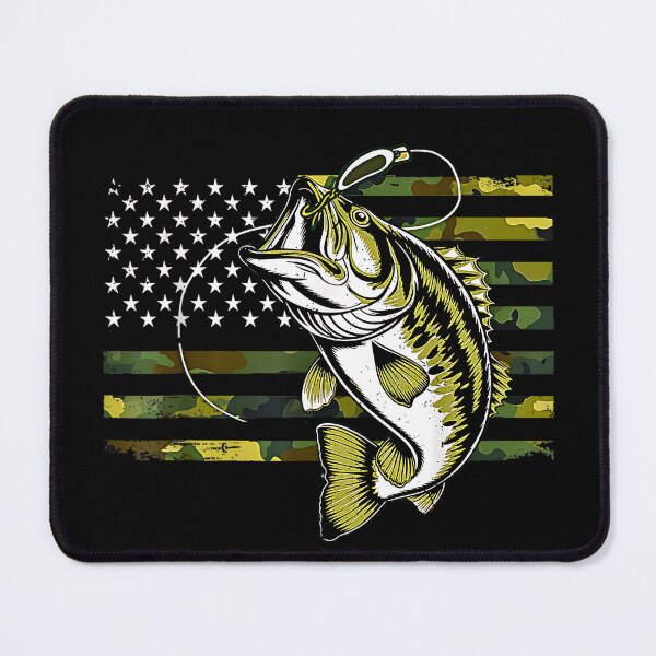Item preview, American Fisherman Camouflage USA Flag Fish Fishing designed and sold by NinigFox.