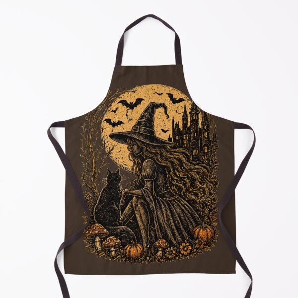 Item preview, Halloween Witch Gothic Moon - Black Cat Pumpkin Spells Magic - Vintage Halloween designed and sold by JessArty ⭐⭐⭐⭐⭐.