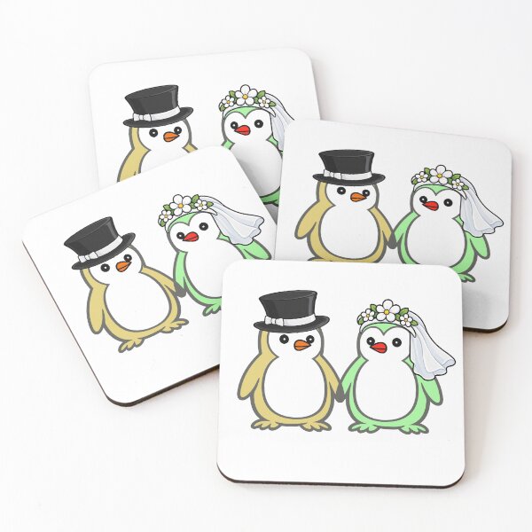 Item preview, Pippo Wedding – Bride & Groom Penguins Set 4 designed and sold by Pippo-Penguin.