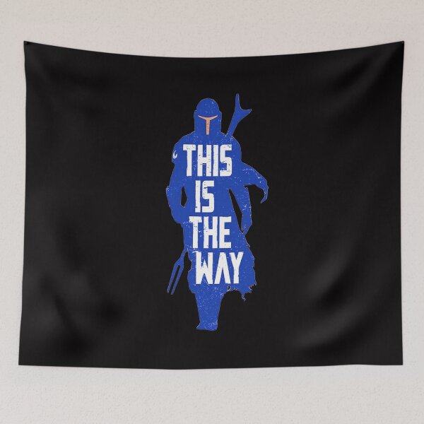 Item preview, Mando Silhouette This Is The Way Typography Fan Art designed and sold by G-A-D-U.