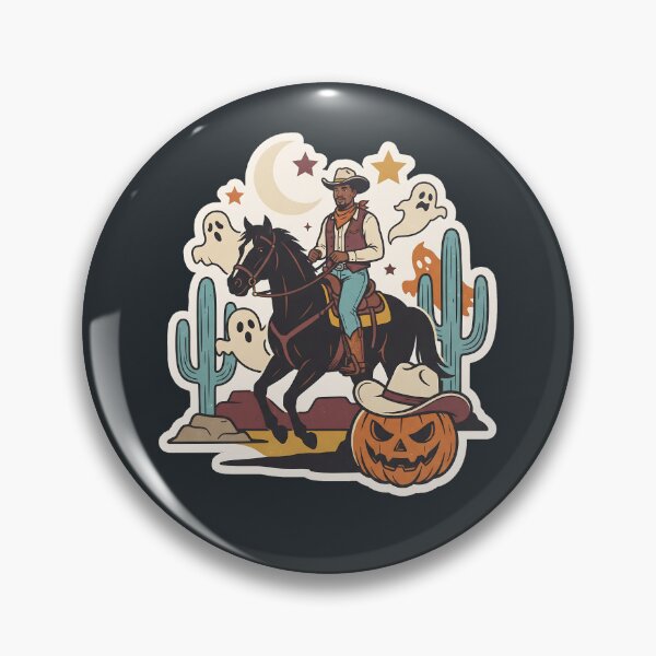 Item preview, Haunted Desert Cowboy Halloween Western Spooky Retro Art designed and sold by MythicCotton.