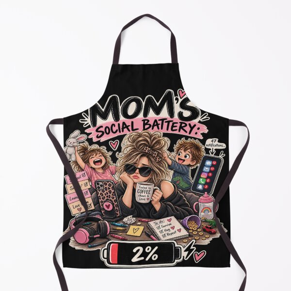 Item preview, Mom’s Social Battery 2% – Funny Mom Life Design designed and sold by Lumvero.