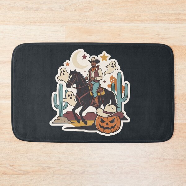 Item preview, Haunted Desert Cowboy Halloween Western Spooky Retro Art designed and sold by MythicCotton.