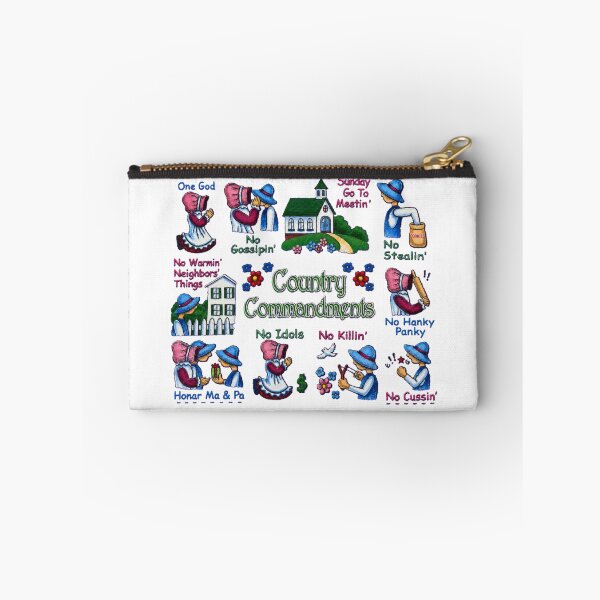 Item preview, Appalachian Hillbilly Country 10 Commandments in White designed and sold by Wanda Case.
