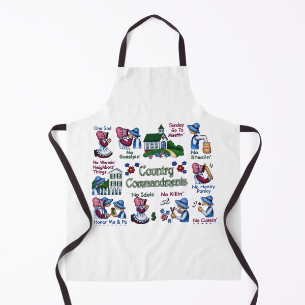 Item preview, Appalachian Hillbilly Country 10 Commandments in White designed and sold by Wanda Case.