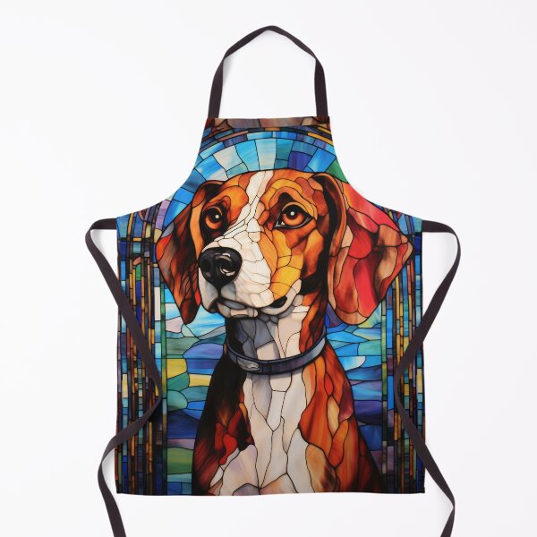 Item preview, Hound Dog Stained Glass Portrait designed and sold by pinkal.