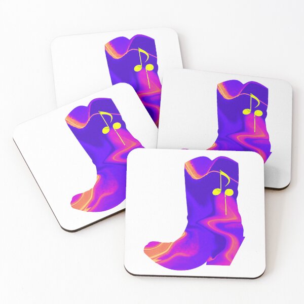 Item preview, Cowboy boot DP purp[ - Flow Art / Pour Painting - jdp-22-0009 designed and sold by ANomadDesigns.