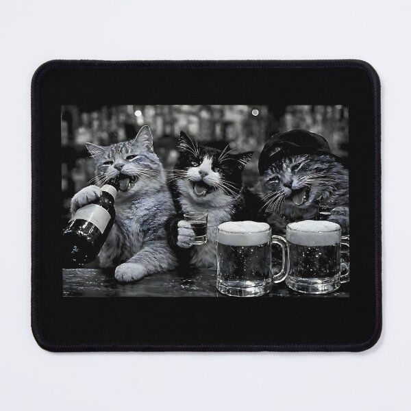 Item preview, Funny Cat Drinking Beer Vintage Retro Graphic Art designed and sold by NinigFox.