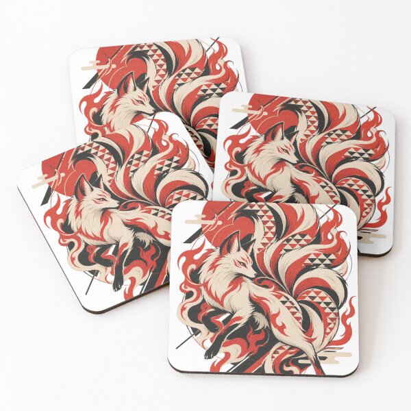 Item preview, Flaming Kitsune Japanese Fox designed and sold by  Silent Japan Studio.