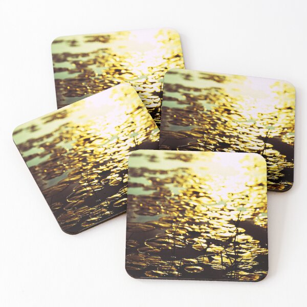 Item preview, Golden Hour Sunlight Glinting on Lily Pads designed and sold by BarbeeOneida.