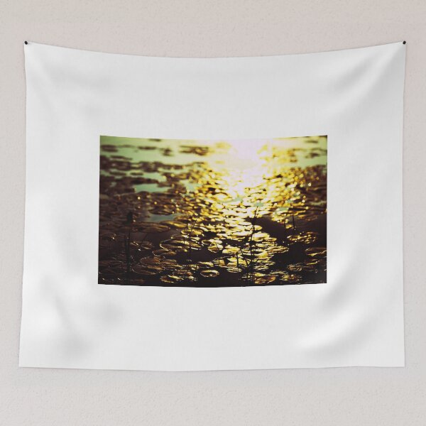 Item preview, Golden Hour Sunlight Glinting on Lily Pads designed and sold by BarbeeOneida.