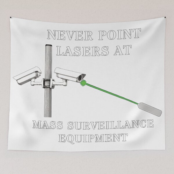 Item preview, Never Point Lasers At Mass Surveillance Equipment designed and sold by JesusQueer.