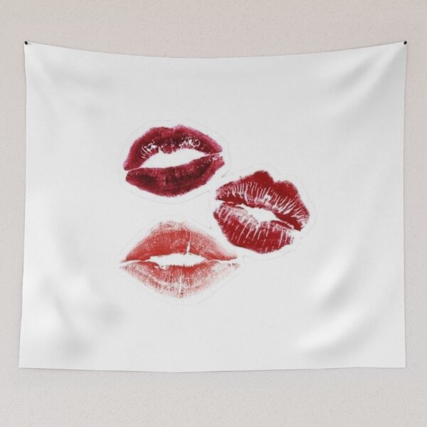 Item preview, Red Lipstick Kiss Marks Pattern Design designed and sold by Mceciliart.
