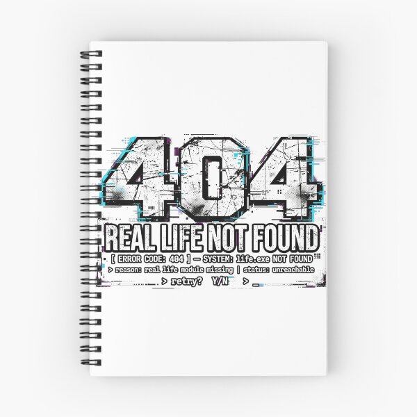 Item preview, 404 Real Life Not Found Funny Programmer Shirt - life.exe Error Code Glitch designed and sold by JAMOUM1.