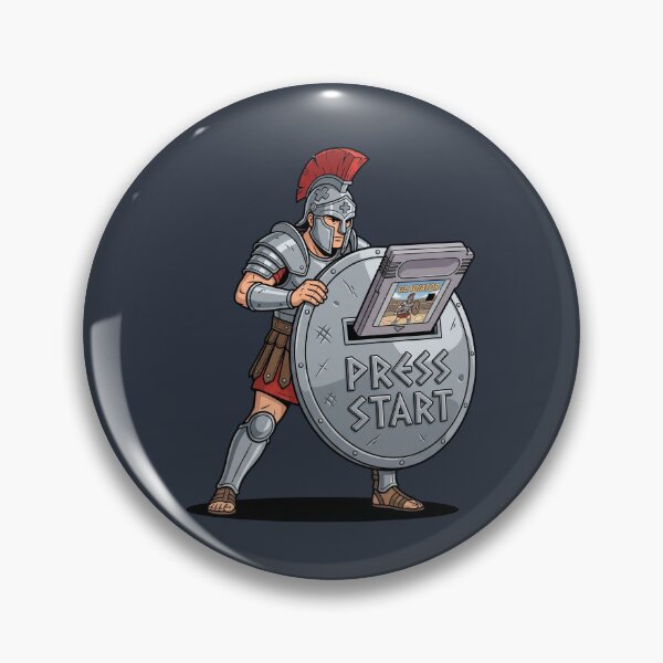 Item preview, Roman Gladiator Shield Retro Game Cartridge Press Start designed and sold by Rare By Hero.