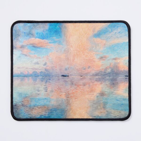 Item preview, Pink and Blue Alcohol Ink Pastel Cloud Abstract Art designed and sold by LuxocaDesigns24.