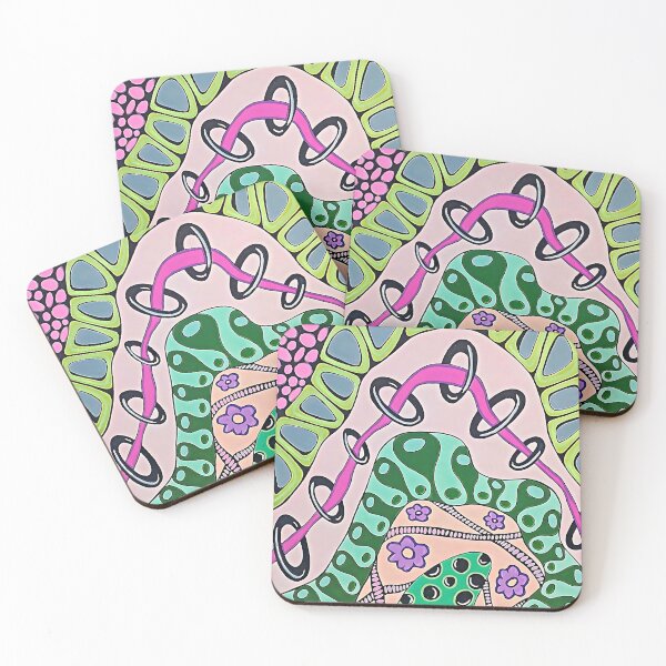 Item preview, Psychedelic Bloom | Abstract Chain Wall Art designed and sold by WonderwildArt.