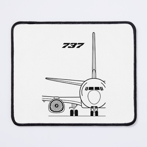 Item preview, 737 Jetliner Front View Typography Art (Black Edition) designed and sold by Magazine Combate.