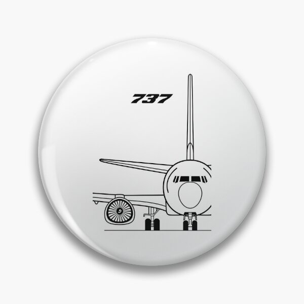 Item preview, 737 Jetliner Front View Typography Art (Black Edition) designed and sold by Magazine Combate.