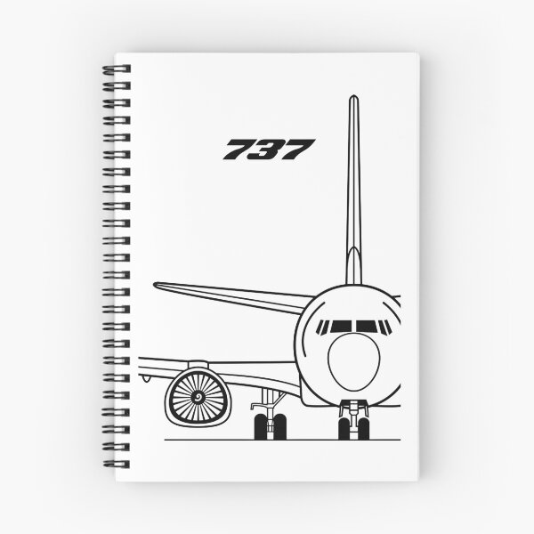 Item preview, 737 Jetliner Front View Typography Art (Black Edition) designed and sold by Magazine Combate.