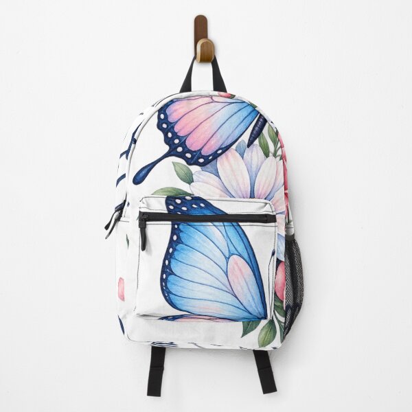 Item preview, Blue Butterfly Grace – Floral Inspirational Artwork designed and sold by ✨ Daily Vibe Studio ✨.