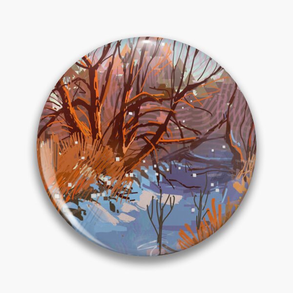Item preview, Snowy Winter River Landscape Digital Speedpaint designed and sold by BarbeeOneida.